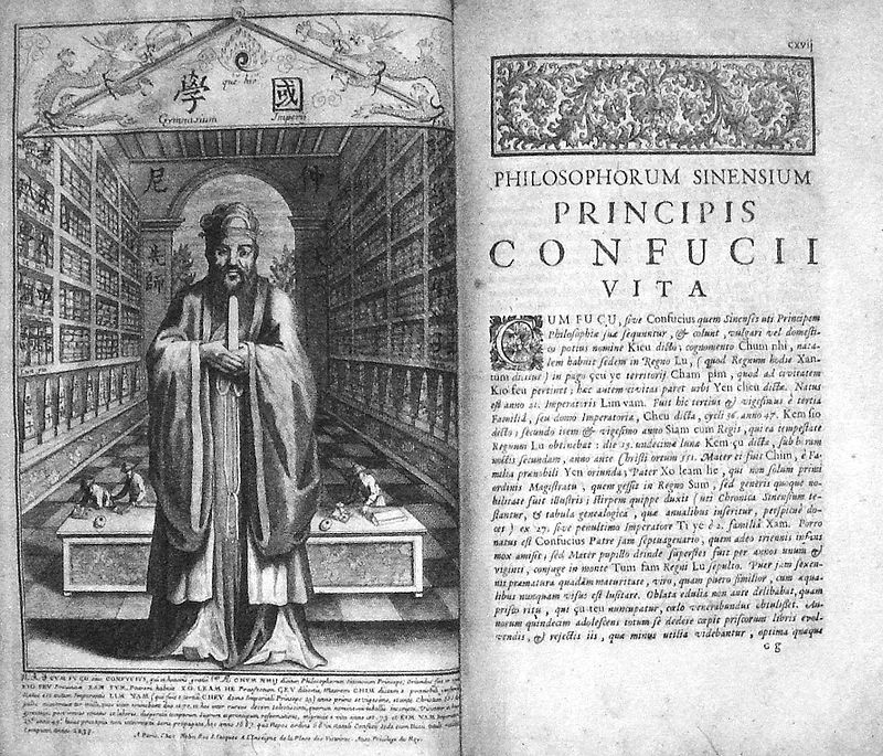 "Life And Works Of Confucius", Prospero Intorcetta, et al., 1687, autor Prospero Intorcetta, Philippe Couplet et al, Wikipedia.